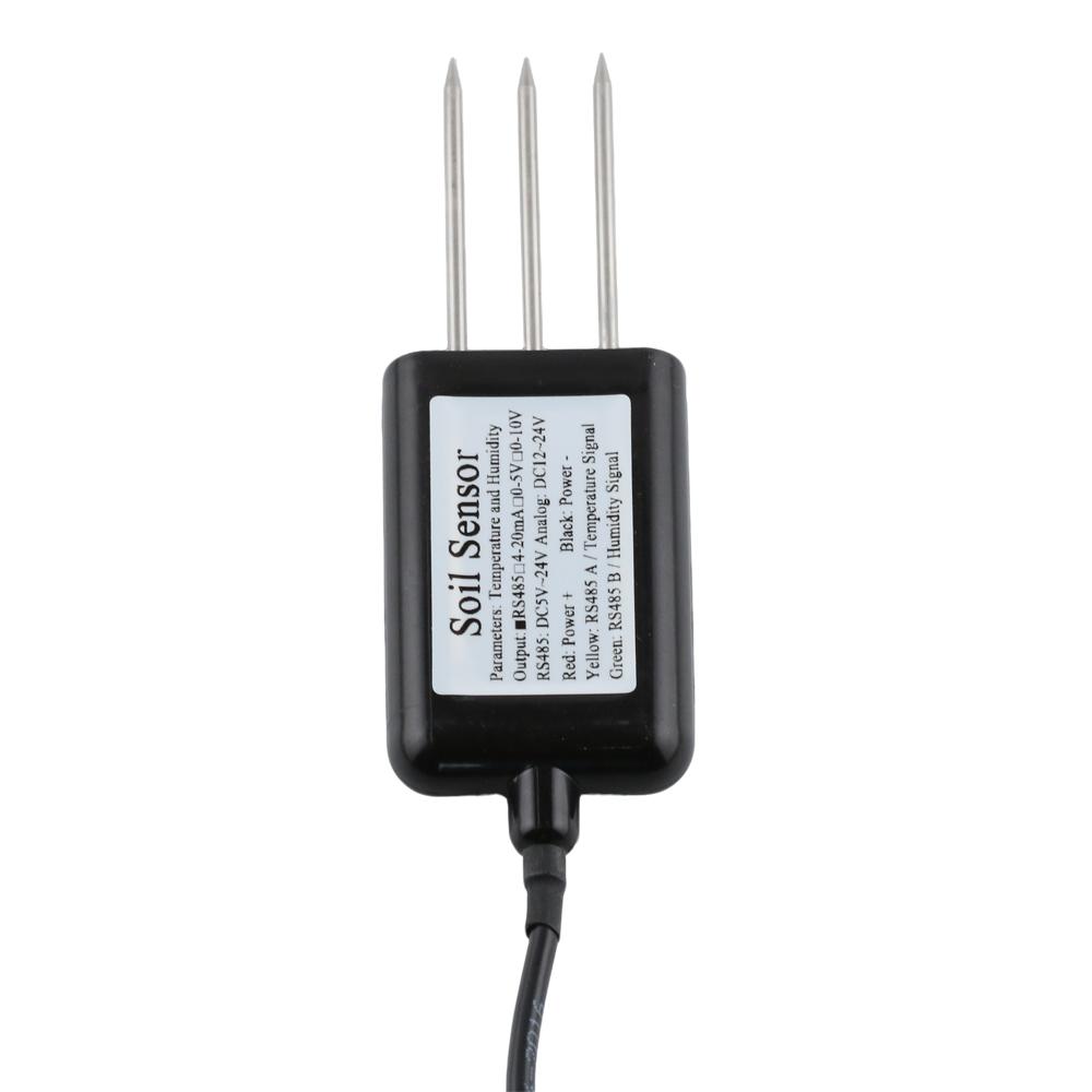 Soil Temperature Humidity Sensor Probe RS485 Output 0-5V 0-10V 4-20mA Analog Soil Moisture Detector Sensors IP68 Protection