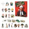 Christmas Advent Calendar 2024 24-Days Christmas Countdown Calendar Acrylic Holiday Figures Pendant for Xmas Home Decor