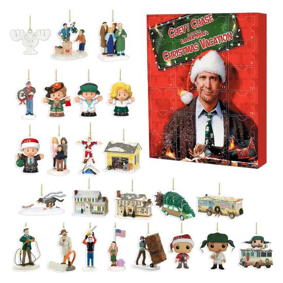 Calendario dell'Avvento di Natale 2024 Calendario del conto alla rovescia di Natale di 24 giorni Ciondolo con figure natalizie in acrilico per decorazioni natalizie per la casa