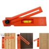 Multifunctional Angles Ruler Integrated Bubble Level Foldable Depth Measuring Ruler For Precise Woodcraft Measurement