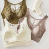 Women Bra Adjustable Shoulder Strap Hollow Out Floral Pattern Lace Anti-exposure Maximum Comfort