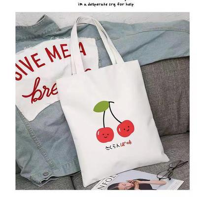 Sac cabas en toile grande capacité style coréen pour étudiants