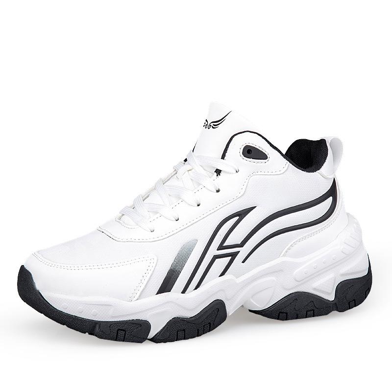 

Подростковая кожаная модная обувь для папы, мужская легкая дышащая спортивная повседневная обувь, новая весенне-осенняя обувь для бега на открытом воздухе 48 белый