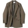 Clothes Jacket Brown Over Coats for Women Black Blazer Woman Dress Outerwears Loose Long Solid on Promotion Sale Autumn