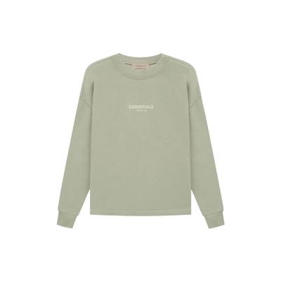 Fear of God Essentials SS22 Relaxed Crewneck Sweatshirt with Fleece Lining Men Tops Seafoam-Green FOG-SS22-145