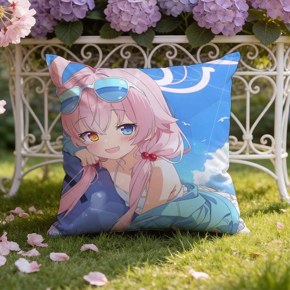 Cute Anime T-Takanashi Hoshino Cushion Cover Home & Car Dual-Scene Pillow Cover: Reversible for Premium Comfort