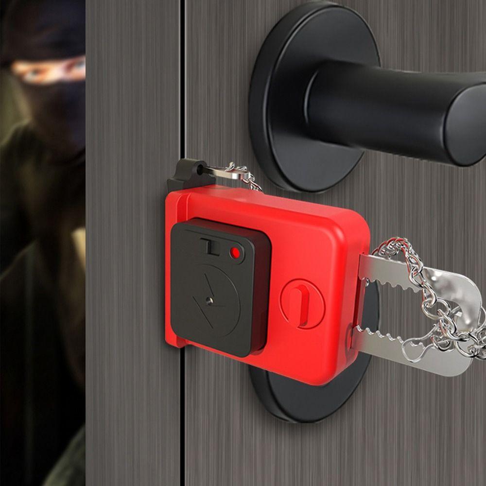 Adjustable Door Lock Alarm Anti-theft Burglar Alarm New Safety Home Latch  Traveling