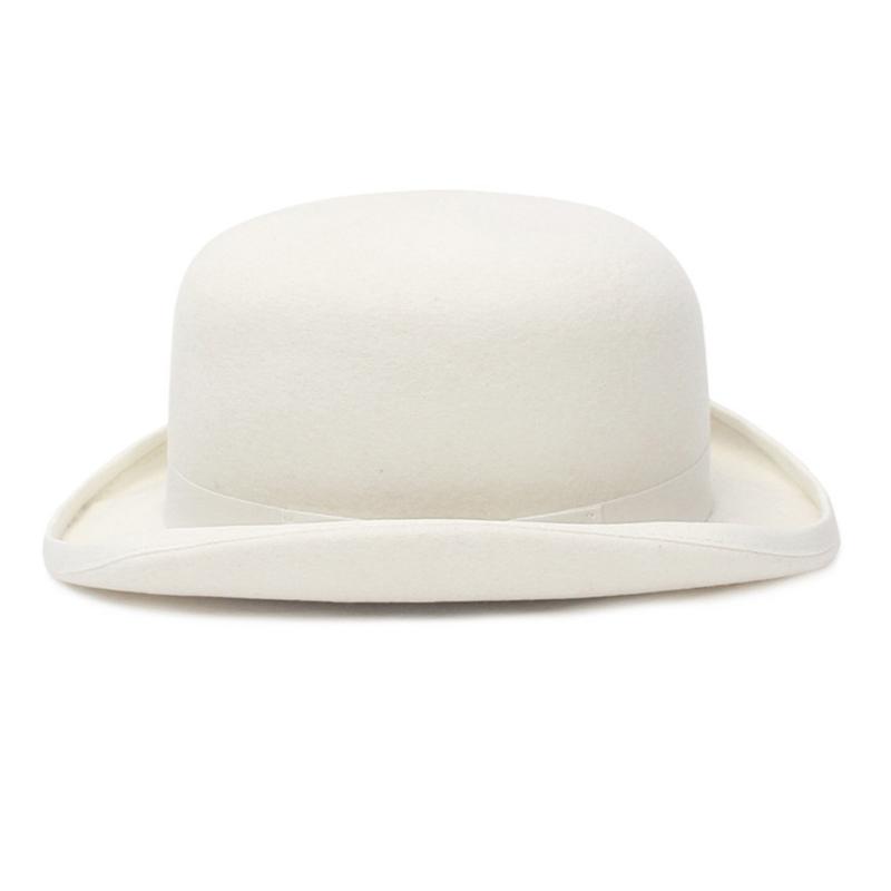 Wool Top Hat Wide Brim Fedora Hat Gift for Boyfriend Top Hat Short Brim Magician Costume for Outdoor Gatherings