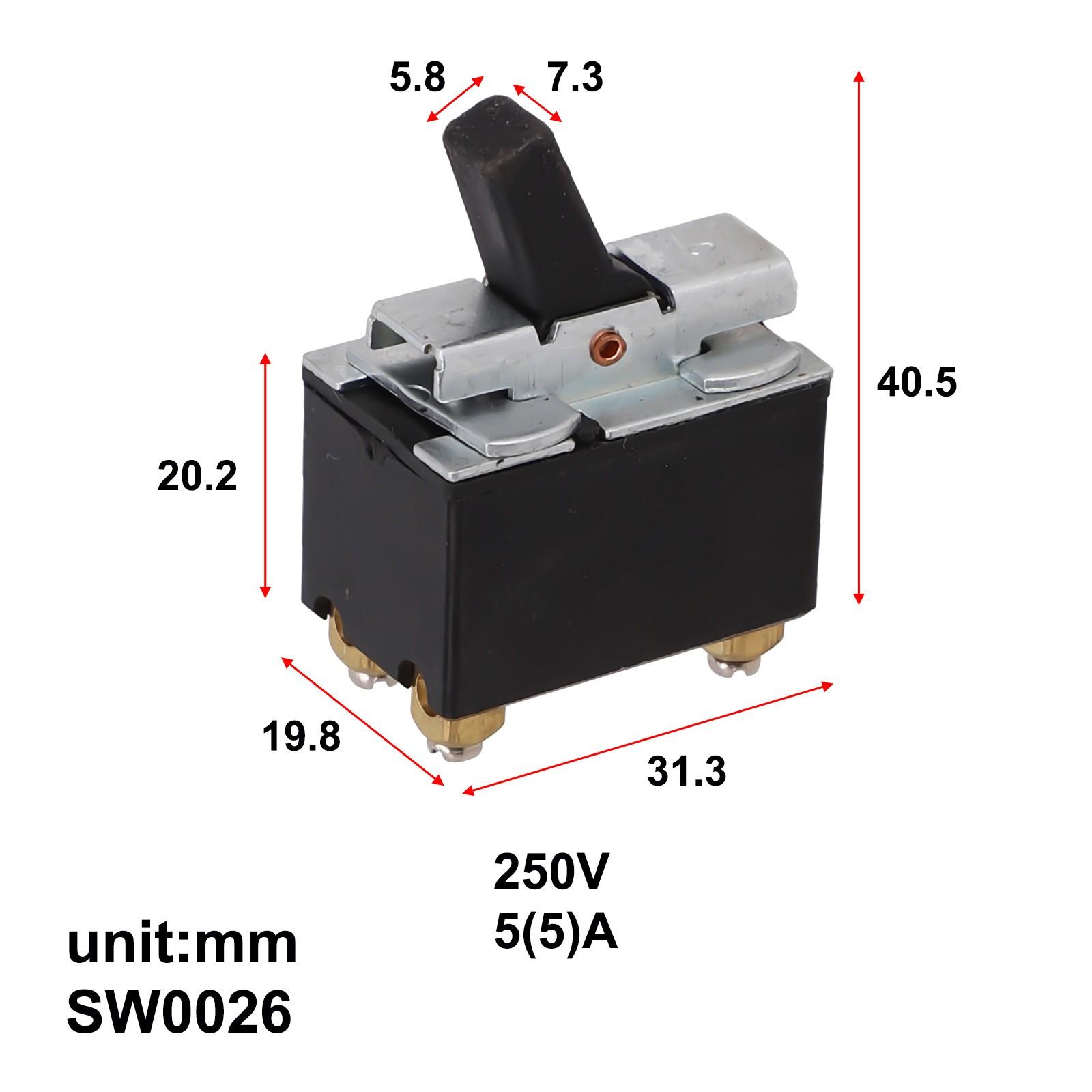 

Angle Grinder Switch 5A AC250V Accessories IP20 Metal