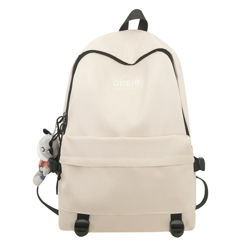 Schoolbag Wholesale Men's Japanese Simple Solid Color Backpack Women's New Fashion Versatile Large Capacity Junior High School Student School Bag