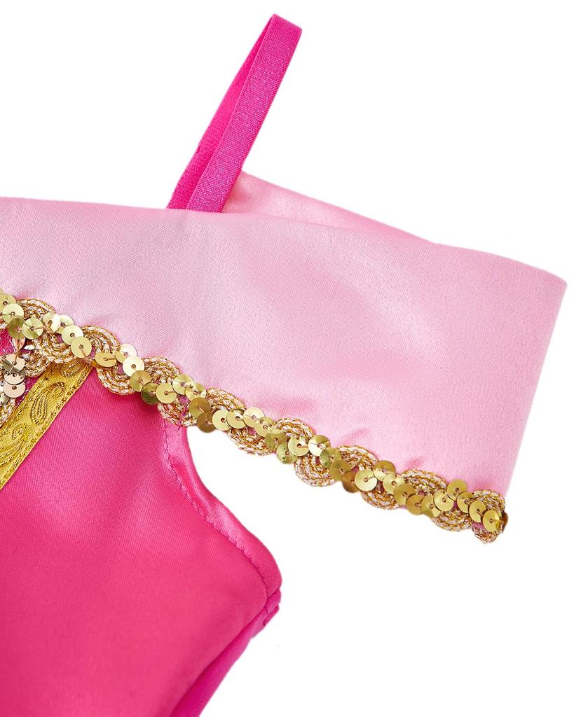 Princess Aurora Dress for Sleeping Beauty Aurora Dress Accessory Kids Costume Set [TYHTYM] Kids, (Princess + Set), 6-Piece (Rose, 110)