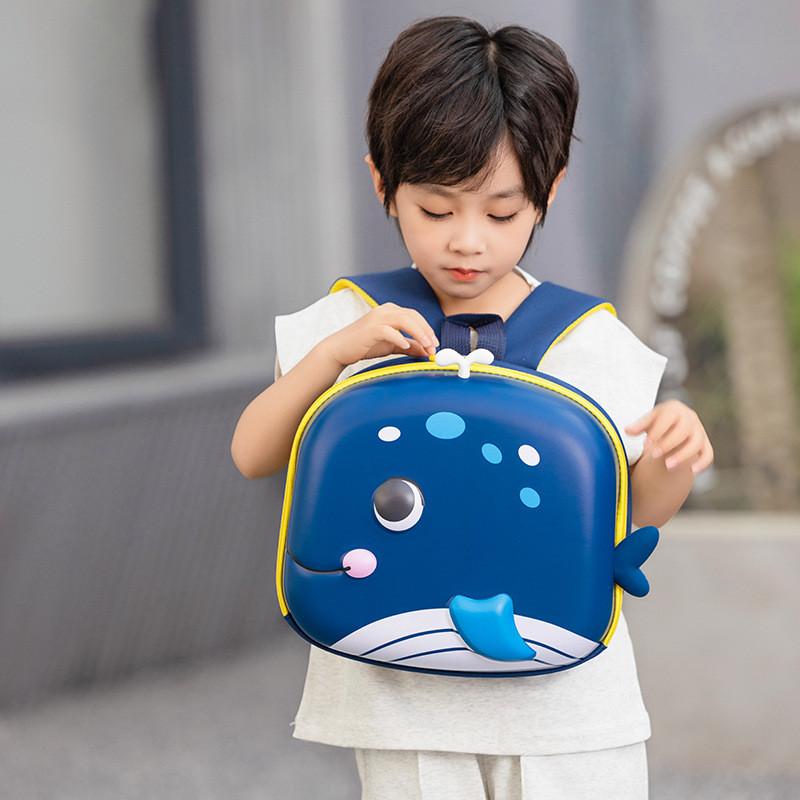 Entzückender Cartoon-Wal Hartschalen-Rucksack für Kinder für Jungen und Mädchen, perfekt für den Kindergarten
