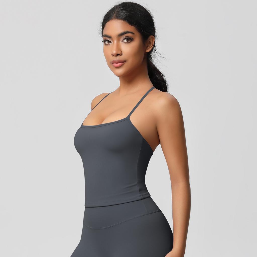 Women High Quality Sport Tank Tops With Chest Pads Compressed Quick-dry Super Elastic Suitable For Running Gym Fitness Training Yoga
