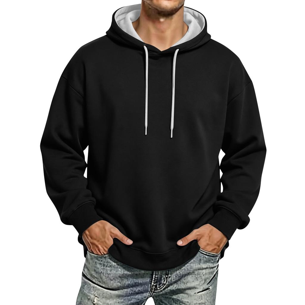 Men's Winter Hoodie with Warm Casual Pullover for Cold