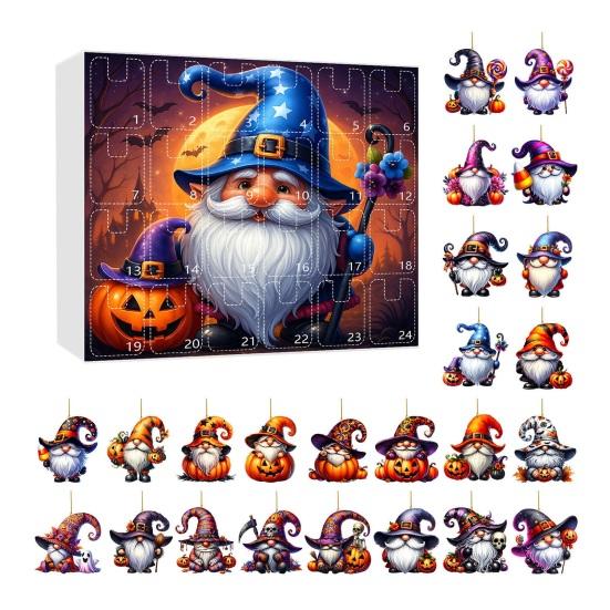 Halloween Advent Calendar 2025 Terrifying Dwarf Pendent 24-Day Countdown Box Cute Mini Characters for Kids