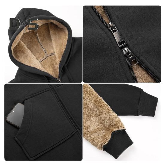 Damen Winter Hoodie Verdickte, mit Plüsch gefütterte, langärmlige Oberbekleidung Mittellanger, einfarbiger Kordelzug-Reißverschlussmantel für den täglichen Arbeitsweg