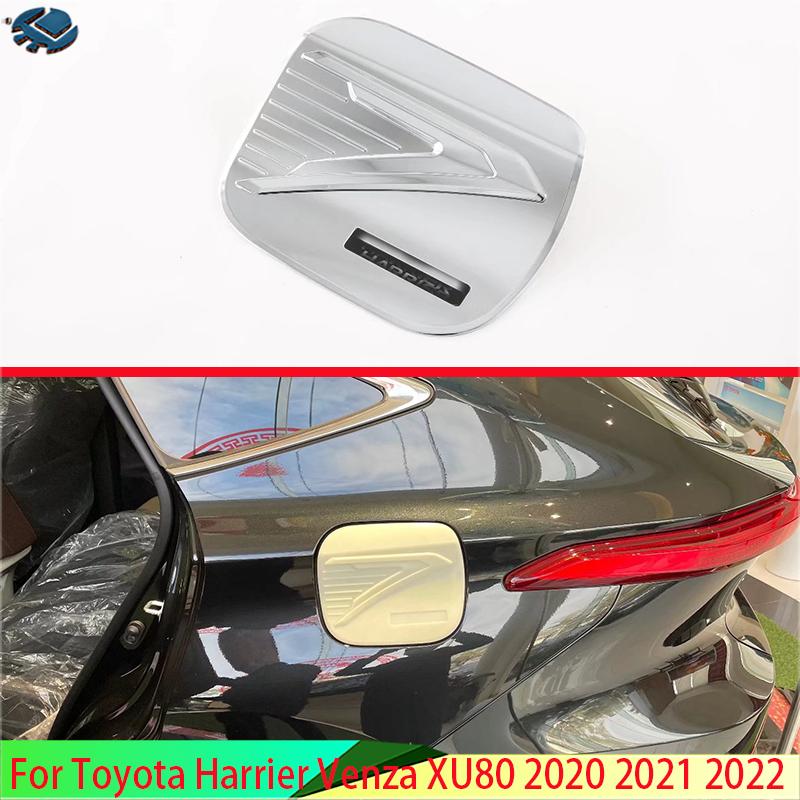 For Toyota Harrier Venza XU80 ABS Chrom Fuel Tank Cap Cover Car Styling Trim Oil Fuel Cap Protective