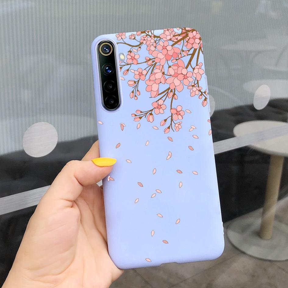For Realme 6 6 Pro Case Cute Milk Cow Flower Patterns Soft Back Cover For OPPO Realme 6 6S 6Pro RMX2061 Coque Funda Realme6 Capa