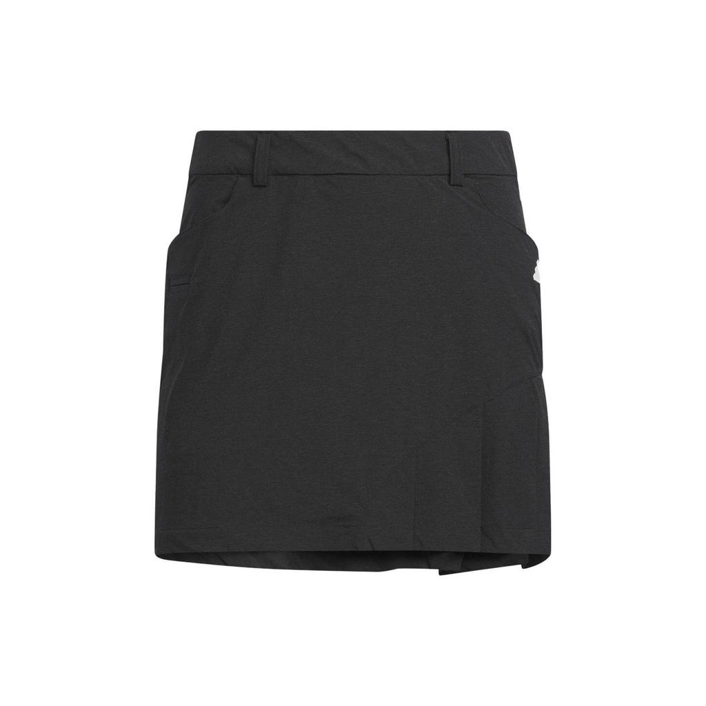 Adidas Solid Color Logo Print Pleated Stretch Golf Casual Skirt Women Skirts Black HS6986