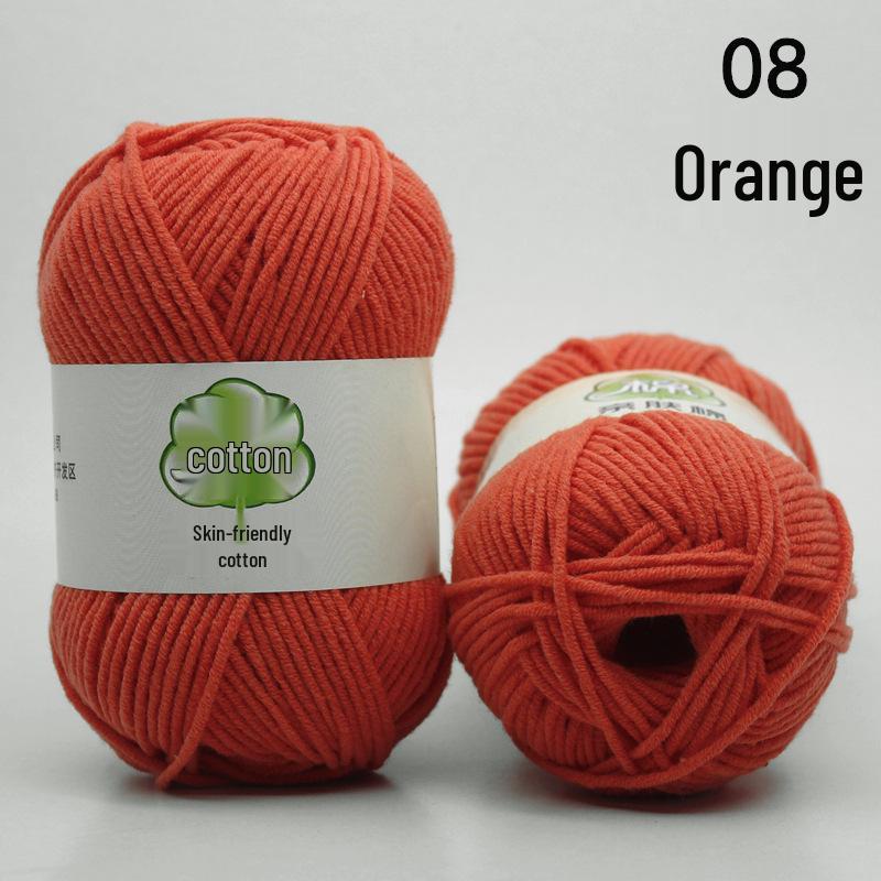 Combed 5-Ply Milk Cotton Yarn for DIY Knitting & Crochet - Medium-Thick Scarf & Blanket Material Pack