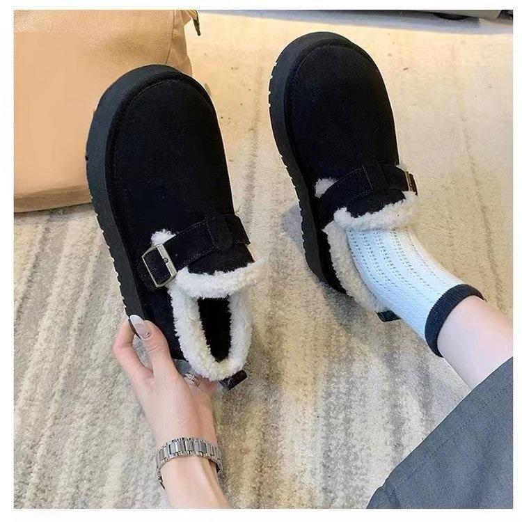 Универсальная обувь Модная и удобная Однобортная обувь с глубоким резиновым бортом и круглым носком 40 чёрный 1790₽