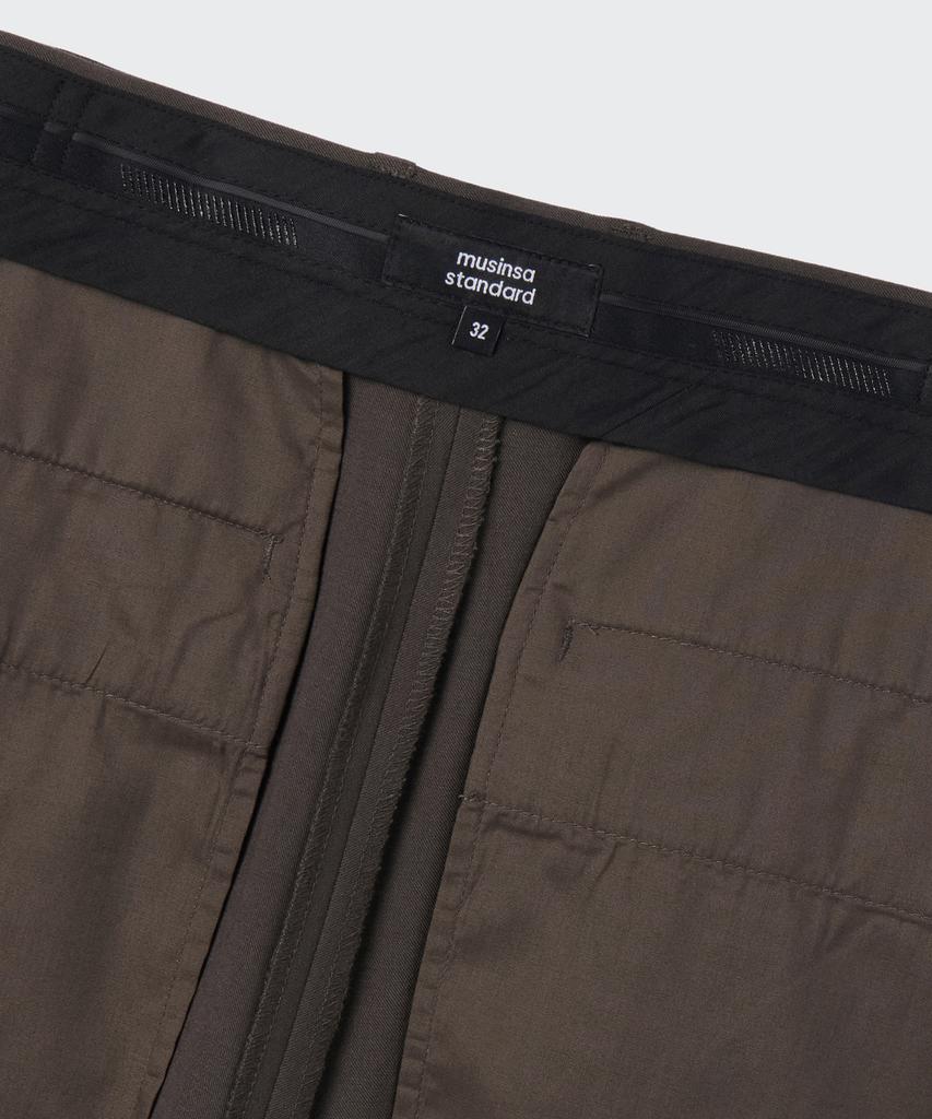 MUSINSA STANDARD One-Tuck Loose Tapered Hidden Banding Slacks [Van Dyke Brown]