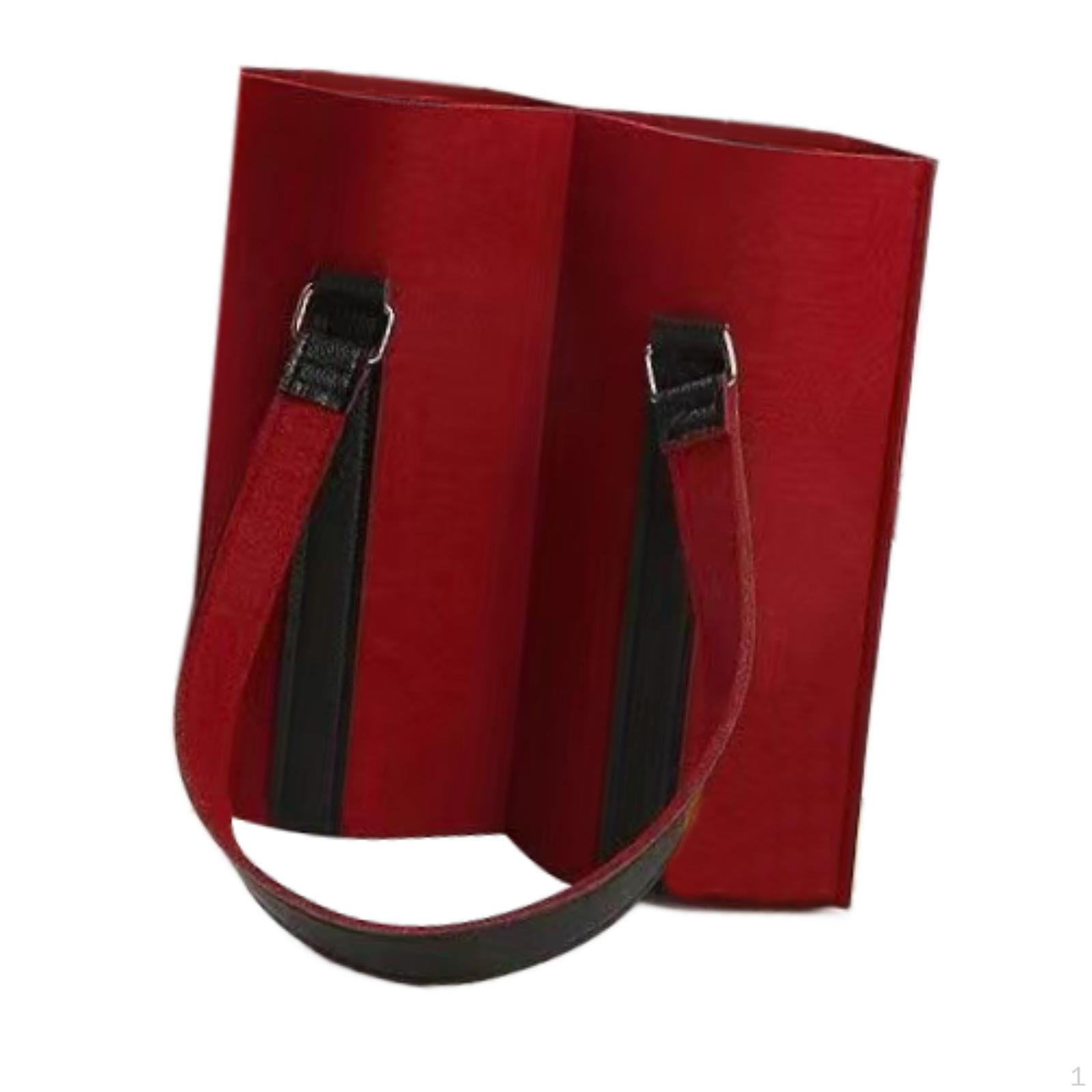 

Войлочная сумка для вина, переноска для бутылок, портативная сумка, ручная работа 2 Bottles Red