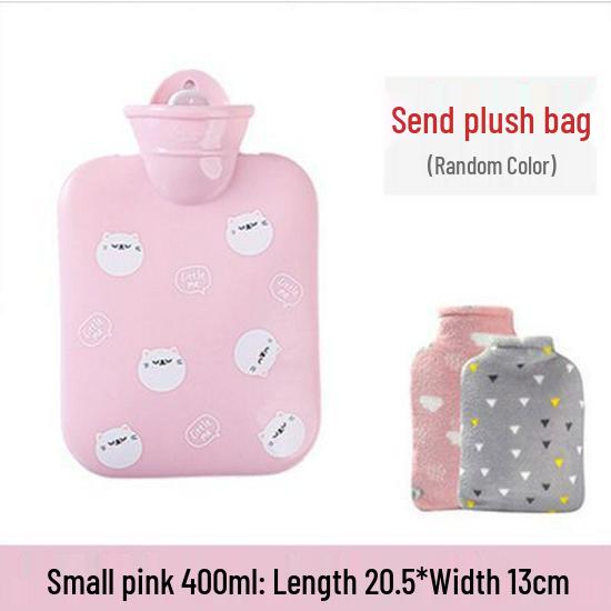 PVC Cartoon Plush Hot Water Bottle - Removable, Washable, Explosion-Proof Hand and Foot Warmer