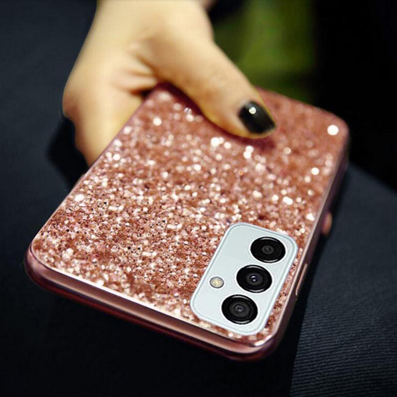 Glitter Plating Soft Silicone Case For Samsung Galaxy S24 S23 FE S22 S21 S20 Ultra Plus A55 A54 A34 A35 A25 A24 A04S A14 A13 A23 A12 A51 A71 4G Cover