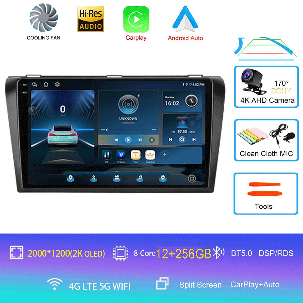Android 14 Video Player Car Radio For Mazda 3 2004 -2009 2din with BOSE Multimedia Player Carplay Stereo GPS Head Unit