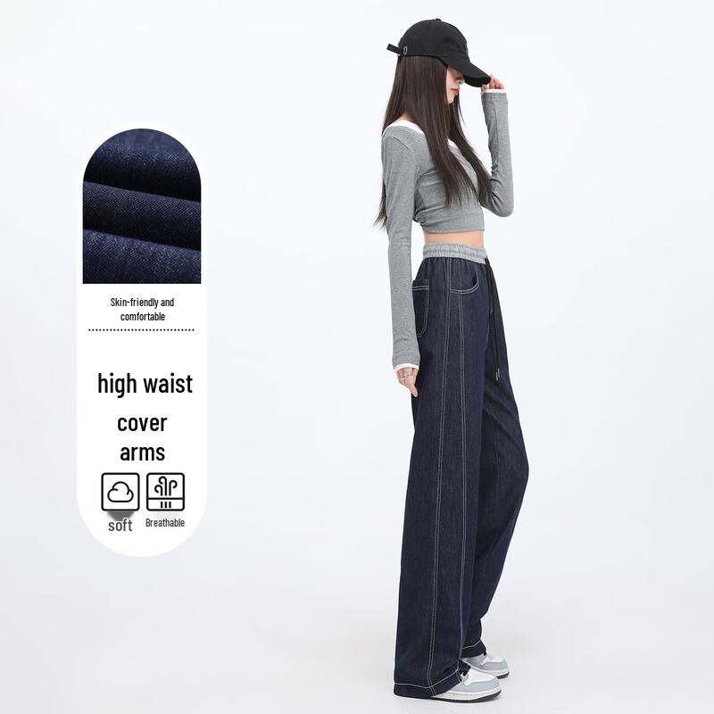 

Handu Yishe Women s Relaxed Fit High-Waist Denim Jeans M