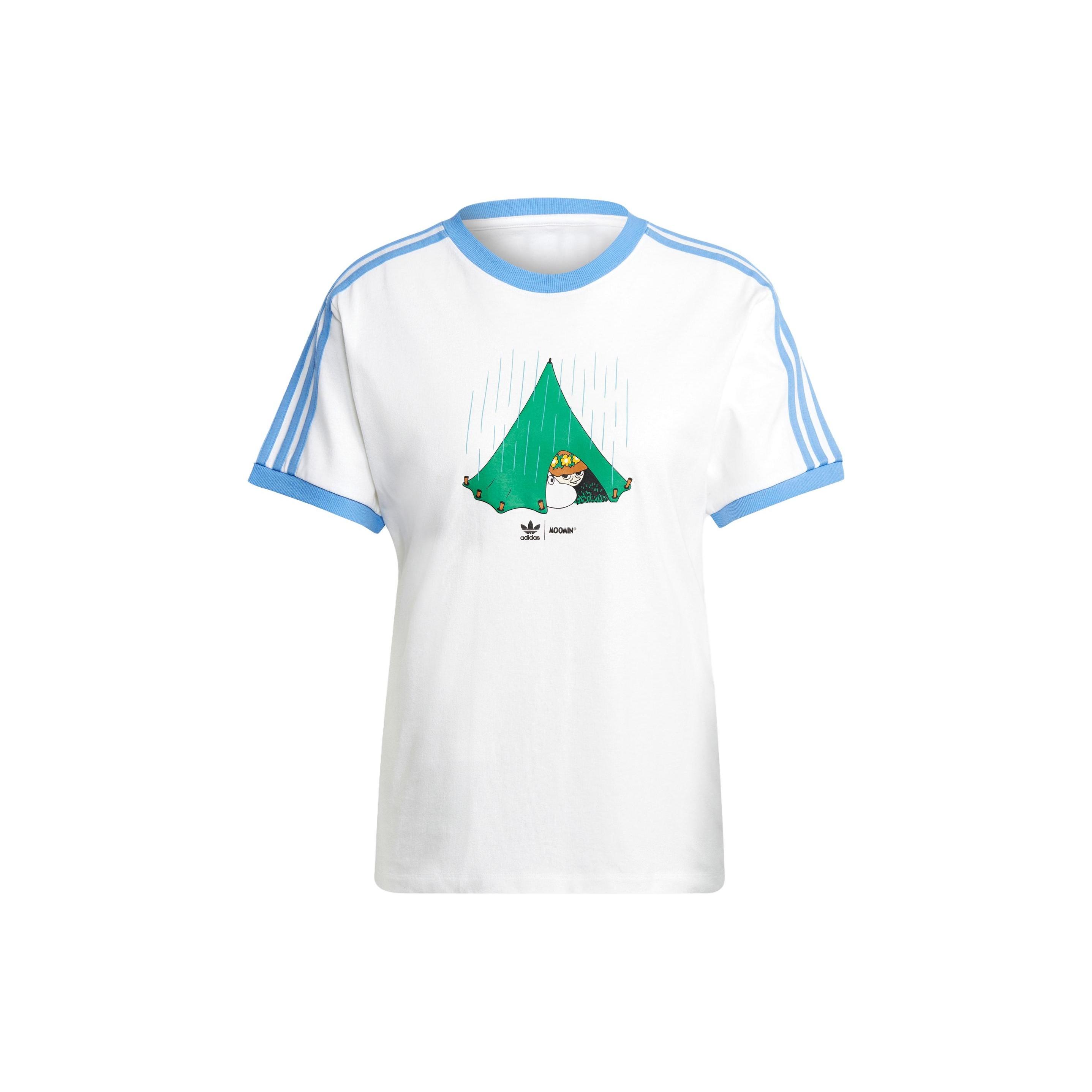 (WMNS) adidas Originals x Moomin 3-Stripe T-Shirt Asia Sizing White Women s IB9938 XXS