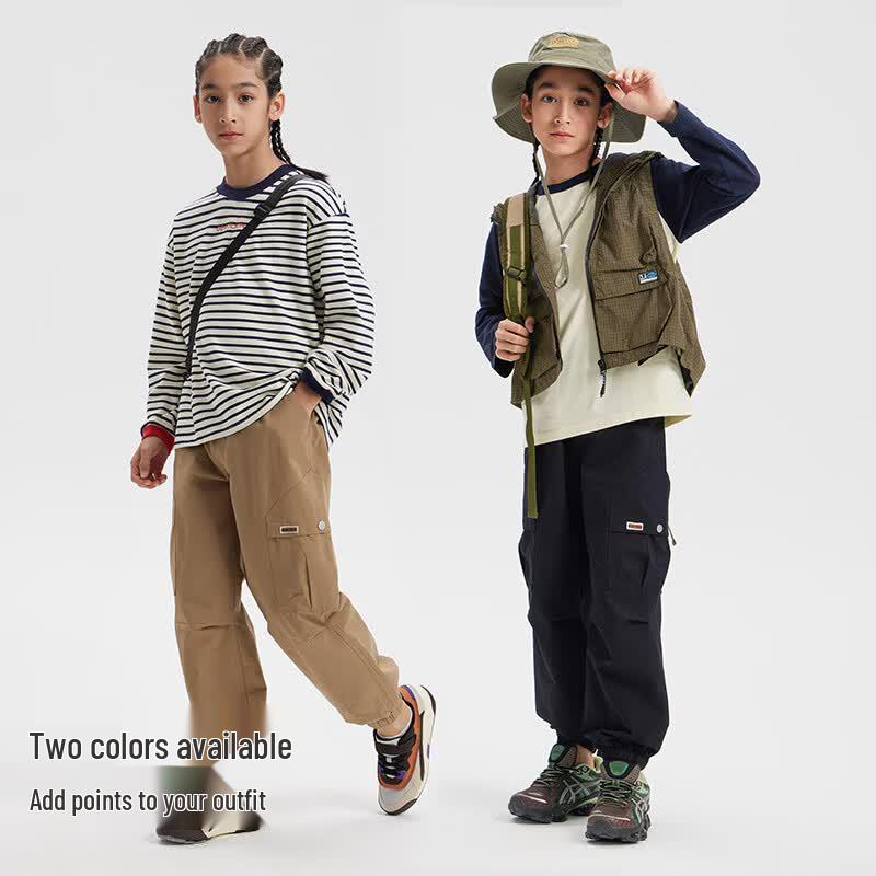 KIYA Boys  Casual Tapered Cargo Pants 130