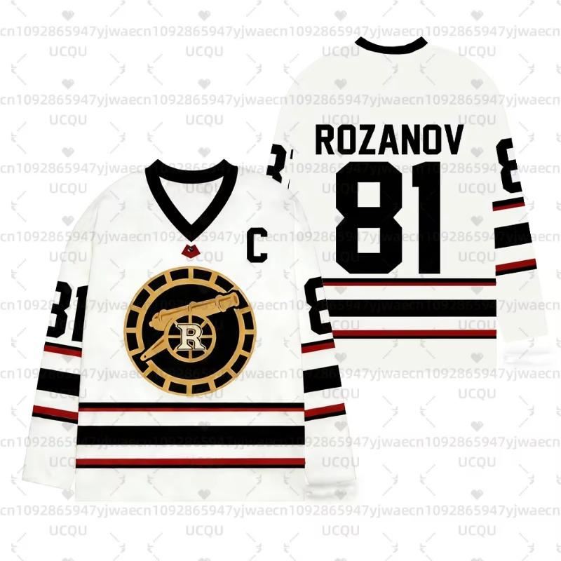 Maglia Hockey Rivalità Riscaldata Sportswear Donna Uomo Moda Traspirante Maniche Lunghe T-shirt Oversize Scollo a V T-shirt cosplayTop