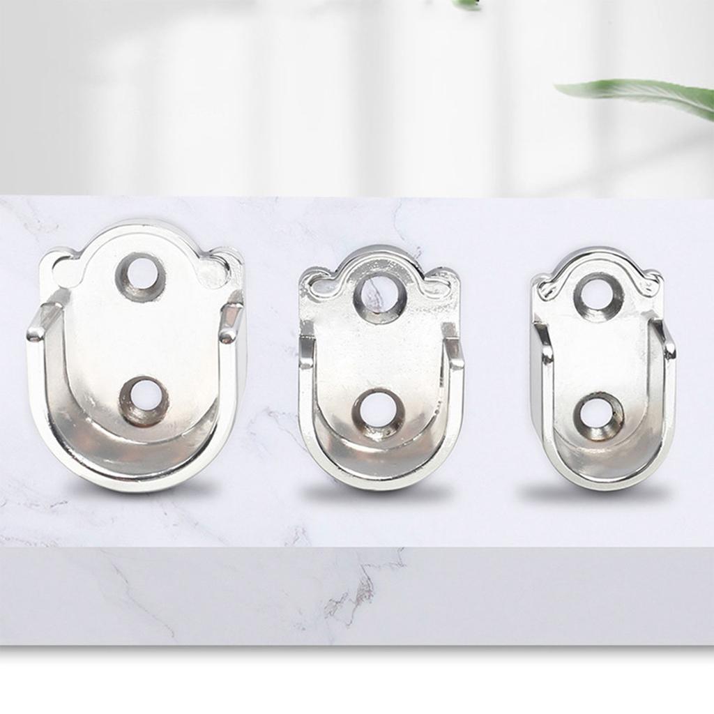 Pack of 2 Rail Mount Closet Clothes Tube Holder Rail End Support Holder Closet Rail Mount Simple Install for Clothes