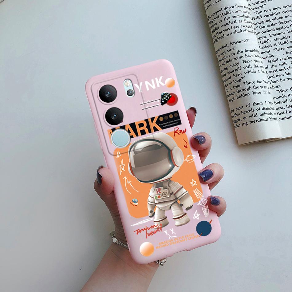 For Vivo V29 5G Global Version Phone Case Couple Cute Cartoon Flower Back Shell Etui For Vivo V29 V 29 V2250 Soft Silicone Cover
