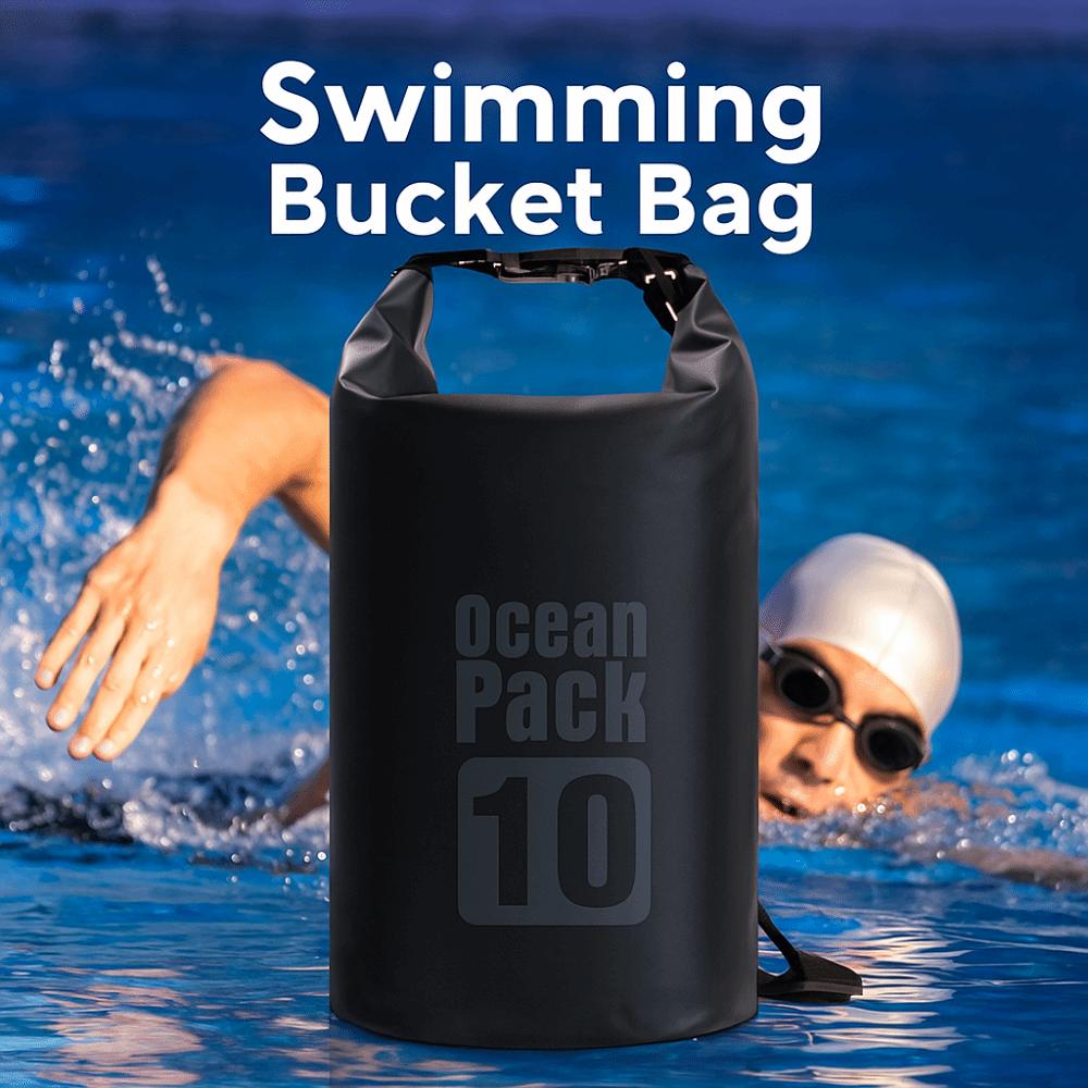 Waterproof Swimming Bucket Bag Large-Capacity Beach Backpack Waterproof Dry Bag  Diving