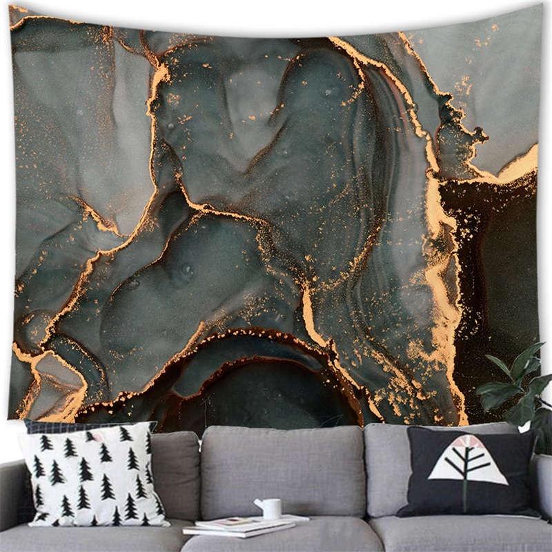 Luxury Wall Hanging Marble Texture Pattern Tapestry Painting Bedroom Living Room Decoration Room Background Hanging Wall