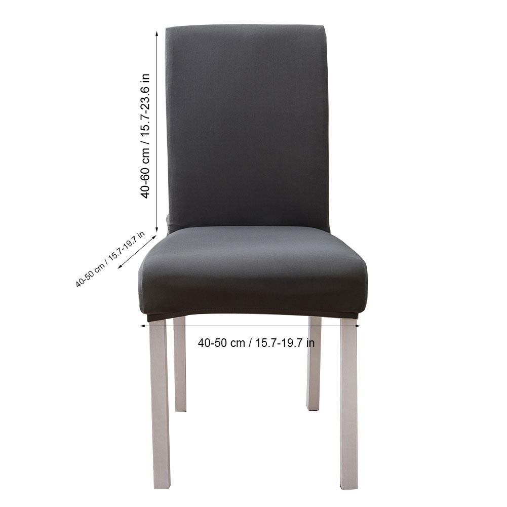 6Pcs Elegant Simple   Polyester Elastic Chair Cover Furniture Accessories for Home Hotel