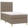 Maison Exclusive - Sommier à lattes de lit et matelas et LED Taupe 80x200cm Tissu