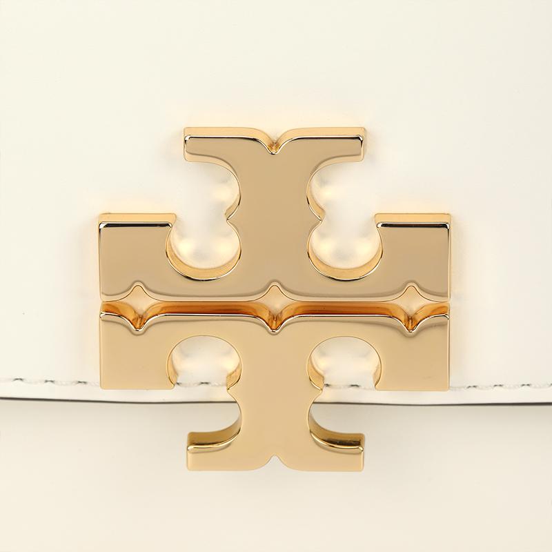 Tory Burch Eleanor Minimalist Brand Logo Leather Shoulder Bag Small Women shoulder bag Warm-White 158734-100