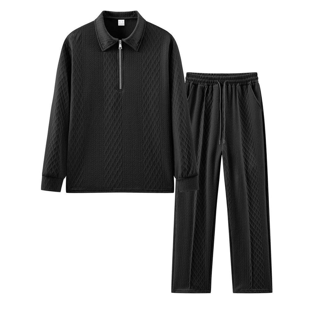 Herren  Freizeit  Umlegekragen  Lange Ärmel  Hose  Set