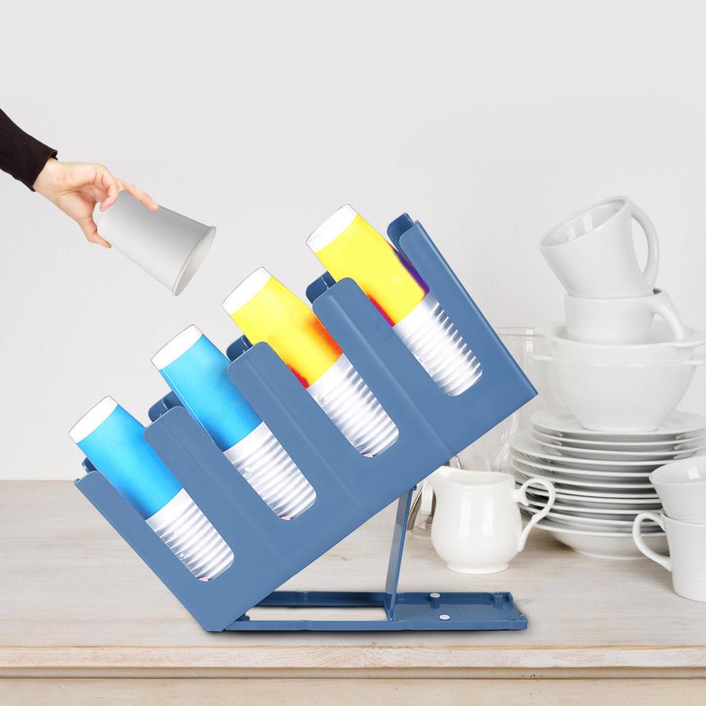 Fashionable Space Saving Designs Folding Cup Organizers With Four Compartments Accessory for Cafe Shop Efficiency