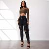 High Waist Ripped Skinny Jeans Women Stretch Denim Pants Streetwear Slim Fit Trousers