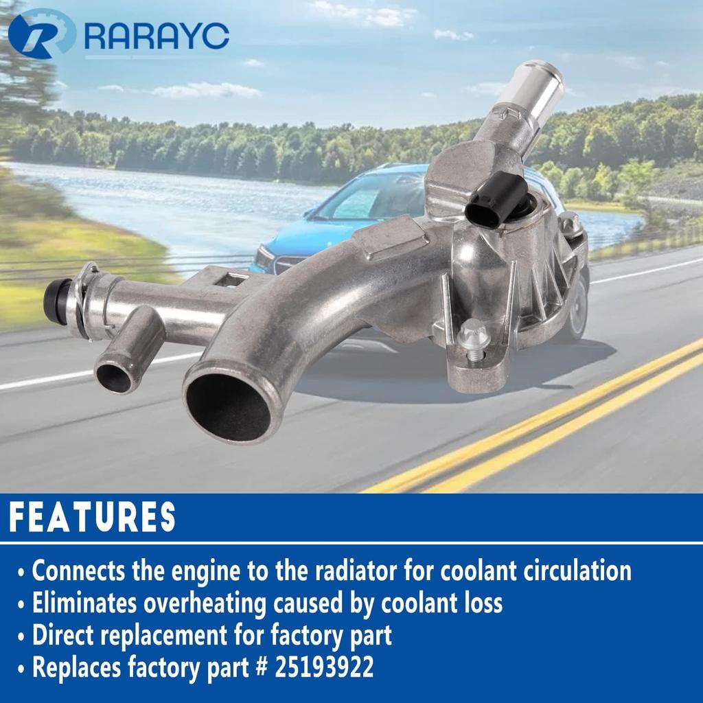 Engine Coolant Housing Water Outlet Aluminum With Hoses - Repalcement For Chevy Cruze, Sonic, Trax And Buick Encore 1.4L - Replaces 25193922,