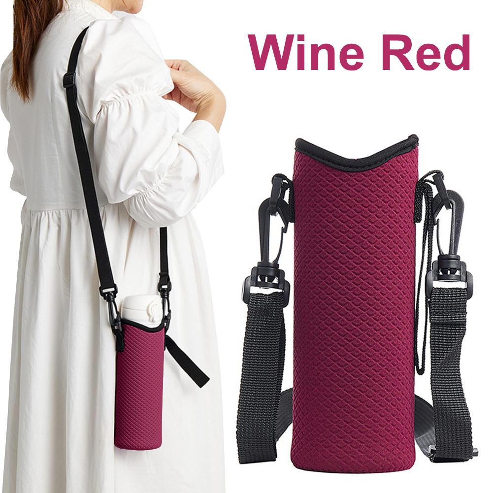 1Pz Borsa Portabottiglia d'Acqua con Tracolla Regolabile Custodia per Bottiglia d'Acqua Antiscivolo Borsa Termica per Bottiglia d'Acqua per Tazza da 24oz