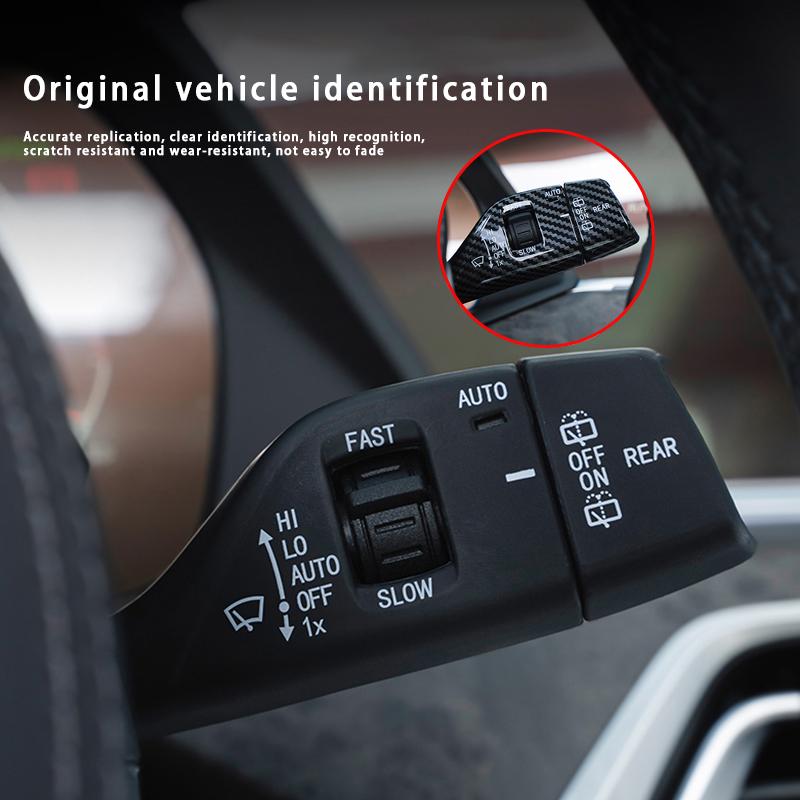 Car Turn Signal Wiper Lever Switch Cover Carbon Steering Steering Wheel Headlight Switch Trim For BMW 2 4 6 7 Series X4X5X6X7Z4