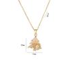 Fashion Rotatable Snowflake Christmas Tree Pendant Necklace for Women 2024 New Stainless Steel Chain Jewelry Party Accessories