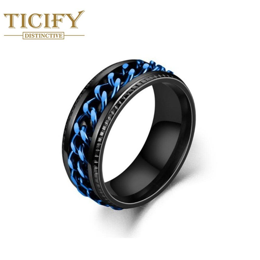 Anel de corrente giratória de aço titânio Anel de casal de aço inoxidável