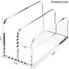 DINGHUO Acrylic Mail Letter File Holder Folder Organizer for Desk, 2 Sections Clear Countertop Small Document Notebook Electronics Desktop Organizer